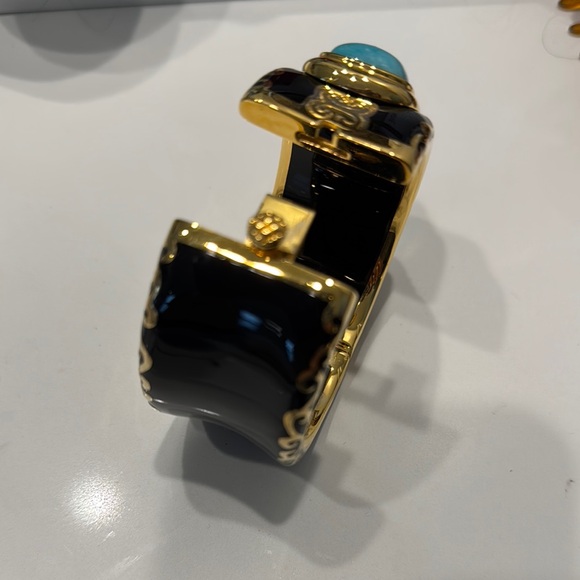 Elegant Gold and Blue Women's Bracelet - Picture 6 of 8